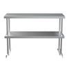 Commercial Kitchen Stainless Steel Single/Double Over Shelf Prep Table Workbench