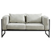 Single/Double/Triple Sofa Armchair Faux Leather Cushion Seat Metal Frame Armrest