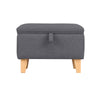 Small Footstool With Storage Space Ottoman Padded Seat Footrest Bench Toy Box
