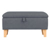 Small Footstool With Storage Space Ottoman Padded Seat Footrest Bench Toy Box