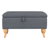 Small Footstool With Storage Space Ottoman Padded Seat Footrest Bench Toy Box