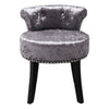 Crushed Velvet Vanity Stool Dressing Table Chair Bedroom Piano Chair w/ Backrest