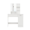 Dressing Table Makeup Desk with LED Light Mirror Drawer Stool Bedroom Vanity Set