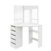 Dressing Table Makeup Desk with LED Light Mirror Drawer Stool Bedroom Vanity Set