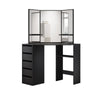 Dressing Table Makeup Desk with LED Light Mirror Drawer Stool Bedroom Vanity Set