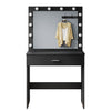 Dressing Table Makeup Desk with LED Light Mirror Drawer Stool Bedroom Vanity Set