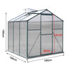 Clear Garden Grow Polycarbonate Aluminium Greenhouse Plants Shelter Sliding Door