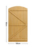 Privacy Wooden Garden Gate Arch Top Porch Pedestrian Pressure Fence Gate Panel