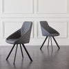 Set of 2 Faux Leather/Suede Dining Chairs Metal Legs Reception Restaurant Chair