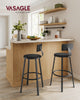 Tall Bar Stools, Bar Chairs with Backrest，1 set for 2 pieces，LBC026B02V1