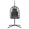 Hanging Egg Chair With Stand Rattan Garden Balcony Swing Egg Hammock In/Outdoor