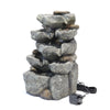 Freestanding Indoor Outdoor Water Feature Garden Cascading Fountain LED Lights