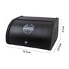 IRON BREAD BIN COUNTERTOP ROLL TOP LOAF BREAD BIN KITCHEN FOOD STORAGE BREAKFAST