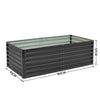 Garden Raised Bed Metal Planter Box Square/Rectangle Planting Trough Grow Beds