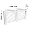 92cm Tall Radiator Cover White Grey Traditional MDF Wood Cabinet Grill Cover