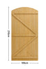 Privacy Wooden Garden Gate Arch Top Porch Pedestrian Pressure Fence Gate Panel