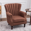 Victorian Retro Wing Back Armchair Accent Oyster Fireside Sofa Lounge Tub Chair