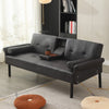 Panana Fabric Sofa Bed Sofabed with Drink Holders Recliner Free Bolster Cushions