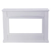 Modern 2KW Electric Inset Fireplace Heater Fire Place White Wooden Mantel Indoor