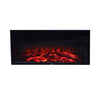 Modern 2KW Electric Inset Fireplace Heater Fire Place White Wooden Mantel Indoor