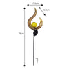 Solar Powered Sun/Half Moon/Flame LED Stake Light Warm White Garden Outdoor Lamp