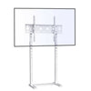 Elegant White TV Floor Stand Flat Panel Screen Adjustable TV Mount Bracket Displ