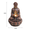 Garden Solar Water Feature LED Light Fountain Outdoor Resin Statue Ornament Pump