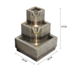 Garden Solar Water Feature LED Light Fountain Outdoor Resin Statue Ornament Pump