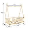 Toddler PineWood Bed Frame Children Kids Junior House Bedframe Bedroom Furniture
