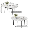 Stunning Round Extendable Dining Table Family Dinner Marble Table Villa Lounge