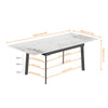 Stunning Extendable Dining Table Kitchen Dinner 8-12 Seater Marble Kitchen Room