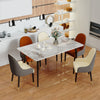 120cm Long Marble Dining Table Rectangular Room Kitchen Dinette Table 4-6 Seater