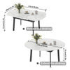 Stunning Round Extendable Dining Table Family Dinner Marble Table Villa Lounge