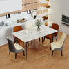 120cm Long Marble Dining Table Rectangular Room Kitchen Dinette Table 4-6 Seater