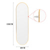 Wall Makeup Mirror 150cm Oval Shape Design Full Body Full Length Mirror Bathroom