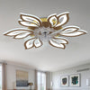 Ceiling Fan Light LED 3-Color Dimmable Chandelier Lamp W/ Bluetooth APP Control
