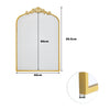 Luxury Large Arch Wall Mounted Mirror Bathroom Bedroom Makeup Mirror Metal Frame