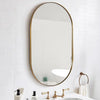 Wall Mounted Bathroom Mirror Cosmetic Makeup Shaving Mirror HD Glass Metal Frame