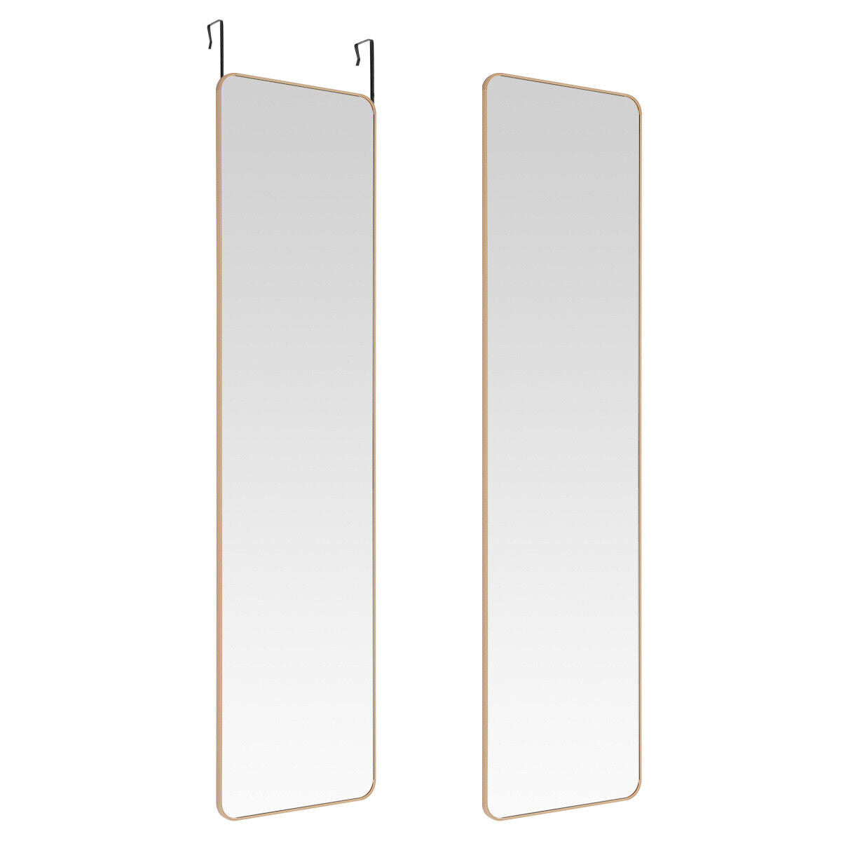 Full Length Over Door Mirror Door Hung Mirror Dormitory Wardrobe Bedroom Mirror