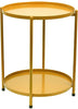Accent Metal Side Table 2 Layer Sofa End Coffee Tray Snack Table for Living Room