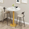 Heavy Duty Real Marble Round Bar Table Home Party Kitchen Club Pub Bar Station