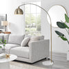Furniturebox HOLDEN Tall Metal Floor Arc Standing Lamp Light (Including Bulb)