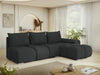 L-Shaped Sofa Bed with Storage Velour Water Repellent Left/Right Corner BESTII