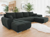 Corner Sofa Bed with Storage Universal Corner Side Velvet Fabric New LOGO U