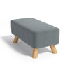 Linen Upholstered Shoes Bench Footrest Foot Stool Ottoman Seat with 4 Wood Legs
