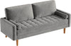 Modern Vesgantti 2 3 Seater Sofa 176cm with 2 Bolster Pillows & Wooden Legs New