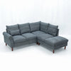 L-Shaped Corner Sofa, Sectional Couch with Built-in USB Port Chaise