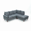 L-Shaped Corner Sofa, Sectional Couch with Built-in USB Port Chaise