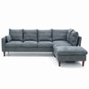 L-Shaped Corner Sofa, Sectional Couch with Built-in USB Port Chaise