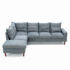 L-Shaped Corner Sofa, Sectional Couch with Built-in USB Port Chaise